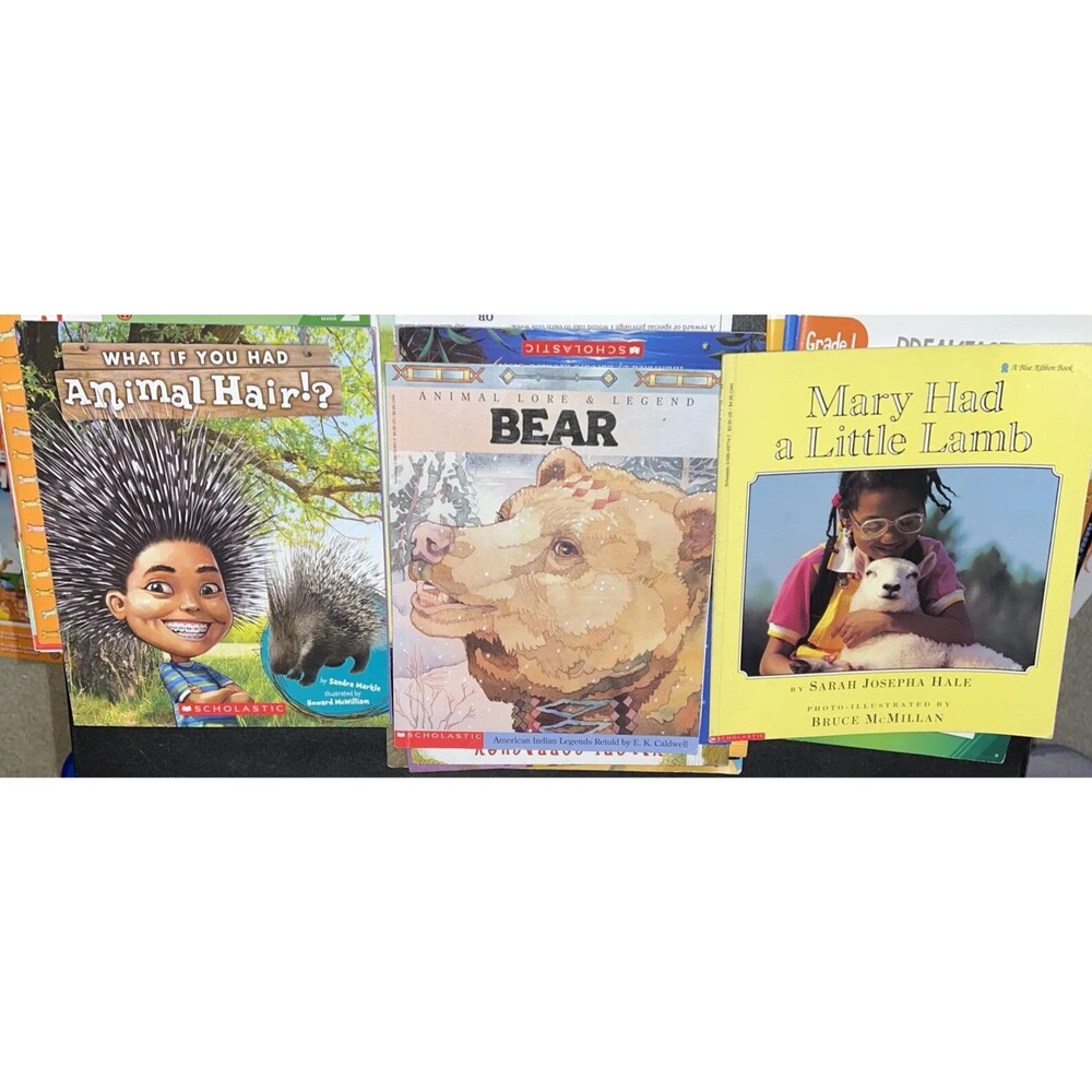 Children’s Books! Lot Of 3! Bear, Mary Had A Lil Lamb, What If U Had Animal Hair